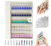 Magnetic Nail Swatches Book, 240 Nail Color Display Book, Magnet Blank Nail Organizer Storage. with Transparent Nails, Nail Art Salon Design Display Booklet for Manicurist (240pcs,White)
