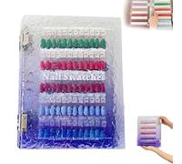 Magnetic Nail Swatchs Book, 120/180/240 Nail Color Display Book, Magnet Blank Nails Organizer Storage, Removable Blank Nails Sample, Design Display Manual for Manicurist, No Pasting (Purple,120)