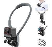 Magnetic Neck Mount for Go Pro, 360° Rotating Selfie Holder with Quick Release and Fixed Strap for Go-Pro Hero 13/12/11/10/9, Insta360, DJI OSMO Action