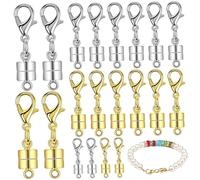 Magnetic Necklace Clasp, 20PCS Gold and Silver Jewelry Clasps and Closures for Necklaces Bracelet Anklet Chains Jewelry Making DIY Craft