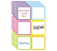 Magnetic Note Pad, Fridge Whiteboard Organizer, Reusable Erasable Planning Pads and Labels for Shopping Lists Reminders Message Board Home Kitchen Locker School Decor, 3.15x3.15 inches