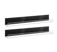 Magnetic Organizer Shelf - Rack, Metal sur-face Bookshelf | 2pcs Clear Acrylic Wall-Mounted Holder With Heavy-Duty Magnets for Classroom Supplies, Kitchen Storage, and Fridge Accessories Daily