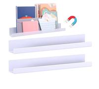 Magnetic Organizer Shelf - Rack, Metal sur-face Bookshelf | 2pcs Clear Acrylic Wall-Mounted Holder With Heavy-Duty Magnets for Classroom Supplies, Kitchen Storage, and Fridge Accessories Daily