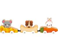 Magnetic Pets-Early Learning Toy-3 Vehicles + 3 Wooden Animals-Develops Dexterity-Fsc Wooden Game-From 18 Months,J03315