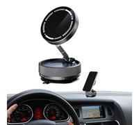 Magnetic Phone Holder - Rotating Locking Phone Stand, Adjustable Dashboard Metal Suction Cup Car Mobile Mount, Smartphones Accessories | for Driving Gym Bedroom Office Desk Kitchen Travel