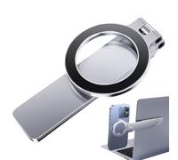 Magnetic Phone Mount for Laptop - Metal Slim Holder, Side Clip Tool | Ultra-Thin Foldable Design with Secure Magnet Feature, Monitor Attachment Smartphone Viewing, Workstation Use, Daily Screen Sharin