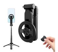 Magnetic Pocket Selfie Stick, 4-in-1 Multifunctional 360° Rotation Mini Tripod with Remote, Extendable Phone Stand for Travel, Vlogging & Stable Video Recording
