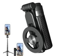 Magnetic Pocket Selfie Stick, 4-in-1 Multifunctional Magnetic Selfie Sticks with Remote, 360° Rotation Tripod Stand for Travel/Filming
