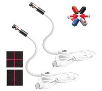 Magnetic Positioning Quilting Light for Sewing Machine, Quilting Guide Light, Sewing Guide Light with Adjustable Dot/Straight Line/Crosshair Projection for Straight Stitching (2PCS-Crosshair+Line)