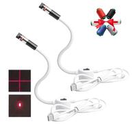Magnetic Positioning Quilting Light for Sewing Machine, Quilting Guide Light, Sewing Guide Light with Adjustable Dot/Straight Line/Crosshair Projection for Straight Stitching (2PCS-Crosshair+Dot)