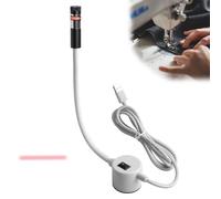 Magnetic Positioning Quilting Light for Sewing Machine, Red Guide Line Tool, Magnetic Quilting Light with Adjustable Dot/Straight Line/Crosshair Projection, Vision Guide (Straight Line)