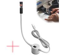 Magnetic Positioning Quilting Light for Sewing Machine, Red Guide Line Tool, Magnetic Quilting Light with Adjustable Dot/Straight Line/Crosshair Projection, Vision Guide (Crosshair)