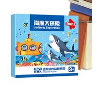 Magnetic Puzzle Book, Learning Toys Set, Educational Magnet Activity Age 2 to 6 Preschool Kindergarten Travel Game for Road Trip Airplane Quiet Play Brain Development Toy Set