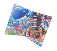 Magnetic Puzzle Book - White Cardboard 28,5 cm Educational Activity Toy, Interactive Travel Game, 2-In-1 Learning Puzzle With 36-72 Pieces | Creative Fun For Boys Girls Plane Car Road Trip Birthday