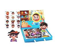 Magnetic Puzzle - Double-Sided Pretend Play Face Dress-Up for Kids, Girls, Teens, Family Fun at School and Home, Creative Learning Toy for Imaginative Educational Entertainment