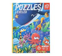 Magnetic Puzzle, Puzzle Book, White Cardboard Portable Lightweight Creative Fine Motor Shape Recognition, Kids Book Activity for Boys Girls School Home, 11.22x8.46x0.39Inches