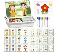 Magnetic Puzzles Face Dress Up Travel Game - Double Side Preschool Educational Learning Toy for Kids (Chinese Style)