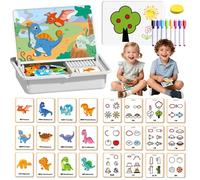 Magnetic Puzzles Face Dress Up Travel Game Double Side Preschool Educational Learning Toy for Kids, Magnetic Dress-Up Puzzles, Create 1000+ Unique Looks, Enhance Creativity and Imagination (D)
