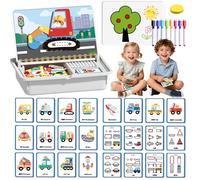 Magnetic Puzzles Face Dress Up Travel Game Double Side Preschool Educational Learning Toy for Kids, Magnetic Dress-Up Puzzles, Create 1000+ Unique Looks, Enhance Creativity and Imagination (E)