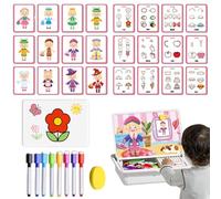 Magnetic Puzzles Face Dress Up Travel Game, Magnetic Faces Kids, Educational Facial Expression Learning Puzzle Children, Sensory Fine Motor Learning Education Activities, for Toddler Kids Ages 3-6 (B)