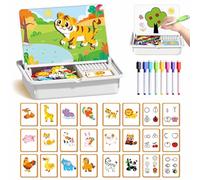 Magnetic Puzzles Face Dress Up Travel Game Magnetic Puzzle,Travel Game Double Kids Educational Learning Toy,Funny Face Play Set,Enhances Creativity and Learning for Boys Girls(C)