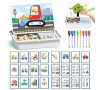 Magnetic Puzzles Face Dress Up Travel Game Magnetic Puzzle,Travel Game Double Kids Educational Learning Toy,Funny Face Play Set,Enhances Creativity and Learning for Boys Girls(D)