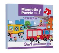 Magnetic Puzzles Kids - Travel Educational Game Set for Learning Play, Fun Developmental Toy for Preschool, Kindergarten, Boys and Girls Age 2-6, Car, Road Trip, Birthday