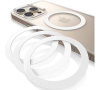 Magnetic Ring For Phone Case - [Pack Of 4] [0.5mm Ultra Slim] Magnetic Ring Phone Metal Compatible With Magsafe Accessory, For Iphone 16 15 14 13 & Android, White