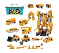 Magnetic Robocar Set, Kids Magnetic Toys, 35PCS with Storage Box, 7 in 1 Robot Toys Set, Creative Play for Boys and Girls Aged 3-9 (35pcs)