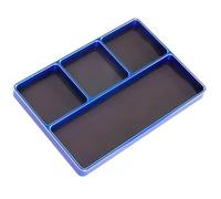 Magnetic Screw Tool Storage Box Tray Compatible avec les voitures RC, les avions de contrôle à distance, les bateaux de contrôle à distance, les téléphones et les réparations électriques(Blue)
