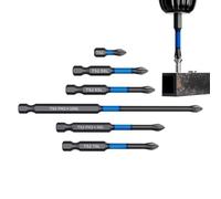 Magnetic Screwdriver Bit Set - Anti Slip Drill Bits | 6 Piece S2 Ste