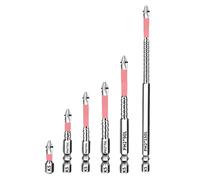 Magnetic Screwdriver Set - Drill Bit Kit, 6 Piece Driver Bits with Magnet Tip Feature, Hand Tool Accessories Set, Home Automotive Carpentry Electrician Tasks, Woodworking Construction Repair Use