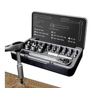 Magnetic Screwdriver Sets - Aluminum Alloy, Multi Function Repair Tool, Ratcheting Driver Kit | 25 In 1 Precision Set, Magnetic Bit Case, For Home, Garage, Automotive, Electronics And Workshop Tasks