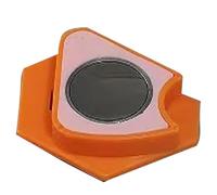 Magnetic Seam Guide for Sewing Machine, Guide de Couture Magnétique Multifonction avec Échelle, Guide de La Machine À Coudre À Poignée Antidérapante, Jauge Magnétique Polygonale Forte(Orange)