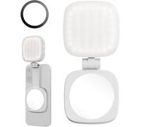 Magnetic Selfie Light for iPhone,Phone Lamp with Mirror,Instant Mount for MagSafe,for Selfies,Video Conferencing,Vibe P48 White-4933