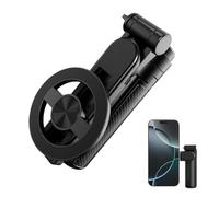 Magnetic Selfie Stick, Multifunctional Tripod Stand with Wireless Remote, Detachable Phone Holder for Video Recording, Vlog, Travel, Gym, and Mobile Photography, Black