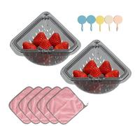 Magnetic Sink Basket - Corner Drain Holder, Removable Cloths, Compact Size with Easy Drainage for Fruits and Vegetables, Premium Stainless Steel Material with Construction, Kitchen Organizer