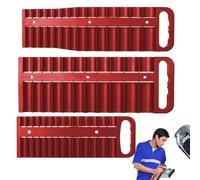 Magnetic Socket Organizer, Portable Tool Organizer, Socket Set Organizer, Magnetic Tool Holder, Magnetic Socket Organizer with 3 Pieces Holder for Easy Tool Storage and Access