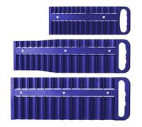 Magnetic Socket Tray - 3 Piece Holder Set, Durablee Organizer for Tool Box, Heavy Duty Storage, Compact Design | Workshop Garage Tools Accessories Kit, Garage Equipment Organizer, Socket Holder Set