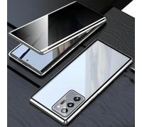 Magnetic Tempered Glass Double-Sided Phone Case for Samsung, Magnetic Tempered Glass Double-Sided Phone Case (Silver,for S21FE)