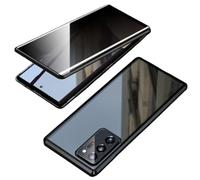 Magnetic Tempered Glass Double-Sided Phone Case for Samsung Series, 360° All-Around Protection Phone Case for Samsung Galaxy s 25 Ultra (Black,for Samsung S20)