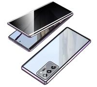 Magnetic Tempered Glass Double-Sided Phone Case for Samsung Series, 360° All-Around Protection Phone Case for Samsung Galaxy s 25 Ultra (Purple,for Samsung note10 Ultra)