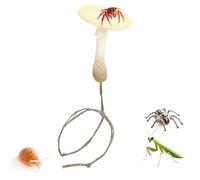 Magnetic Terrarium Decor, Mushroom Spider Enclosure Ornament, Realistic Natural Cage Accessory, Enhances Habitat Aesthetic for Jumping Spiders Reptiles Mantis Scorpions and Other Small Exotic Pets