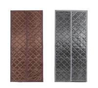 Magnetic Thermal Insulated Door Curtain, Cover For Winter, Insulation To Keep Cold Air Out(Coffee)