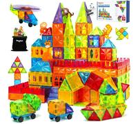 Magnetic Tiles Safari Animals : 110Pcs 3D Clear Magnet Building Blocks Toys For Kids-Educational Magnetic Construction Set Stem Le