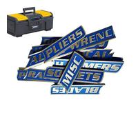 Magnetic Tool Box Labels - Reusable Magnetic Label, 12 Pieces Removable Reusable Organization Tags, Tools Boxes Organizations Label | For Steel Carts Drawers Cabinets Metal Surfaces