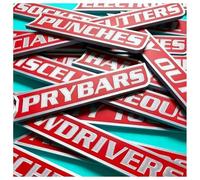 Magnetic Tool Box Labels Set, Strong Magnetic Tags for Tool Chest Drawers & Cabinets, Perfect for Garage, Workshop & Toolbox Organization (Red)