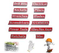 Magnetic Toolbox Labels, 12/24/36/48 Pack Magnetic Tool Box Labels, 3D-Printed Tool Box Label, Reusable Tags for Steel Toolboxes, Carts, Drawers, and Cabinets (48 Pack,Red)