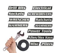 Magnetic Toolbox Labels | 3D-Printed Tags With Magnet Stickers | Toolbox Magnetic Labels,for Identifying Carts Garage Cabinet Workshop Household