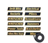 Magnetic Toolbox Labels | with Magnet Stickers Drawer Tags | Toolbox Magnetic Labels - for Identifying Carts Garage Cabinet Workshop Household